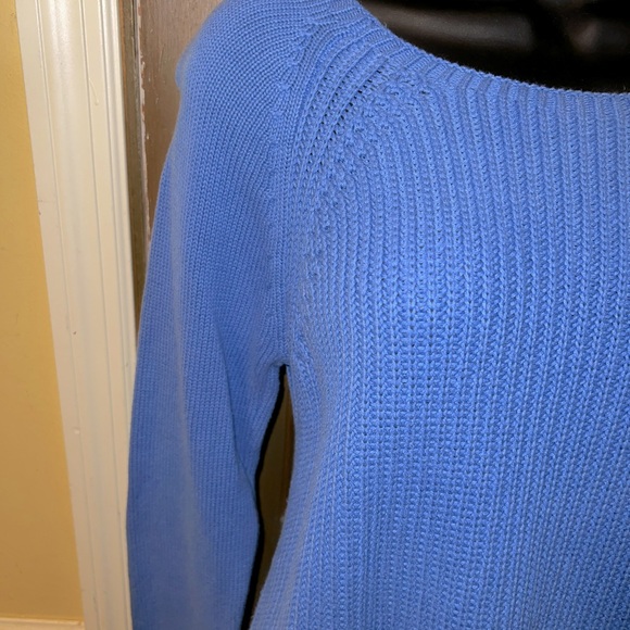 Loft Chunky Knit Blue Pullover Sweater Size S - Picture 9 of 13